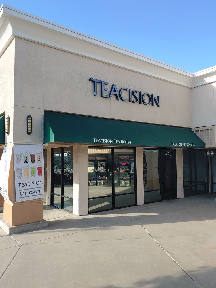 TEACISION storefront with green awning in Santa Clarita